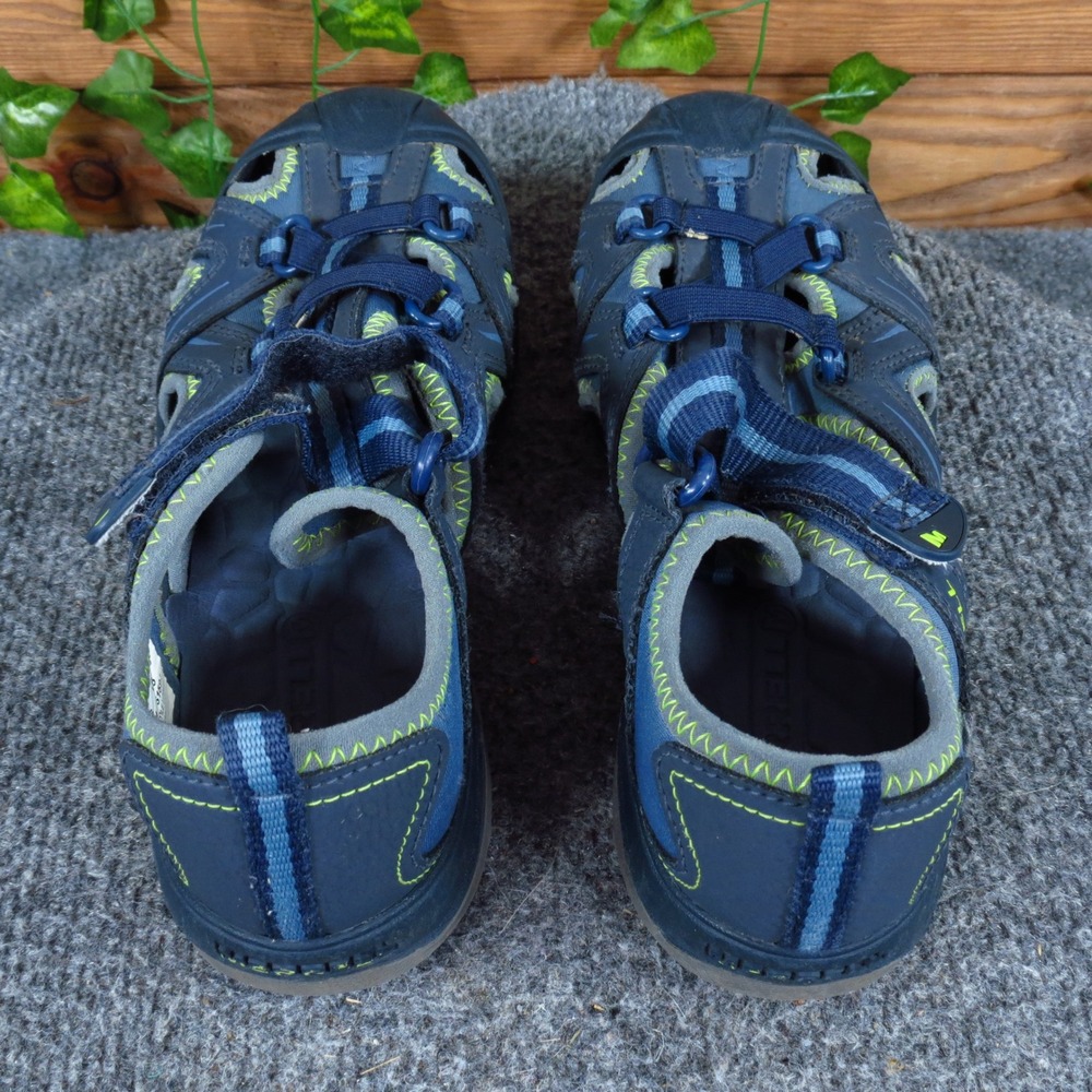 Merrell Hydro Hiker Kids Sport Sandals Sz 4M Outdoor Hiking Blue Textile Leather - Picture 4 of 7
